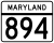 Maryland Route 894 marker