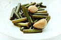 Maneul-jong-jangajji (pickled garlic scapes)