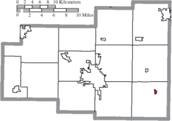 Location of Harrod in Allen County