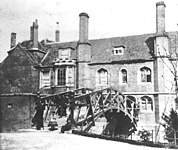 The Mathematical Bridge (approx. 1865) pictured shortly before it was partially rebuilt in 1866
