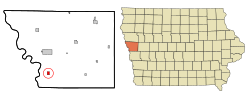 Location of Blencoe, Iowa