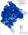 Православци у Црној Гори по насељима 2011. године