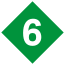 "6" train symbol