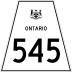 Highway 545 marker