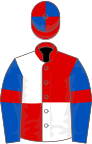 Red and White (quartered), Royal Blue sleeves, Red armlets, Red and Royal Blue quartered cap