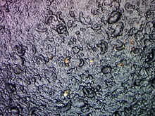 Microscope image of a Phillipinite's surface