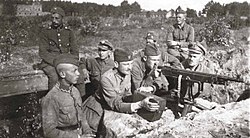 כוחות פולנים במגננה ב-1920 ליד מילוסנה