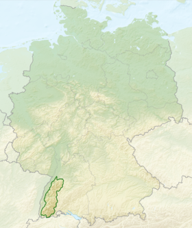 Carte de localisation de la Forêt-Noire.