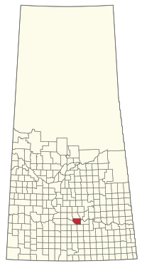 Location of the RM of Dufferin No. 190 in Saskatchewan