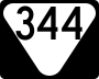 State Route 344 marker