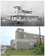 La station de recherches marines de l'Institut des ressources halieutiques de Varna, en 1947 et en 2007.