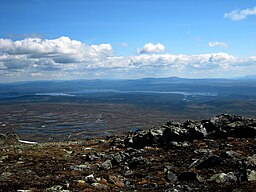 Storsjön sedd från Dunsjöfjället ovanför Ljungdalen