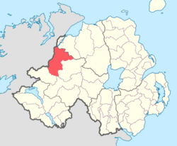 Location of Strabane Lower, County Tyrone, Northern Ireland.