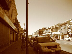 Street in Hibbing, Minnesota in August 2007