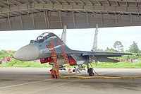 Um SU-30MK2 da força aérea vietnamita, em 2017.