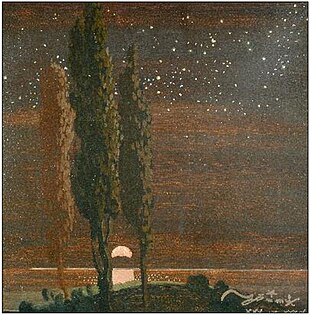 Il sorgere della luna sul mare, 1934