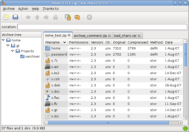 Скриншот программы Xarchiver