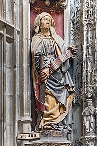 Figure of Saint Jude on the choir enclosure