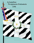 Drapeau du 2e bataillon du 9e régiment d'infanterie de ligne de 1793 à 1804