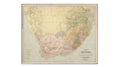 Kaart van Zuid-Afrika (Map of Boer War South Africa), by A.J. Wendel in F. Lion Cachet: De worstelstrijd der Transvalers [1900]