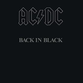 Обложка альбома AC/DC «Back in Black» (1980)