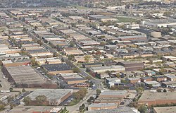 Aerial view of the Elk Grove Village industrial area