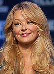 Charlotte Ross, who portrays Donna Smoak, speaking about her role at Heroes and Villains Fan Fest, San Jose in 2016