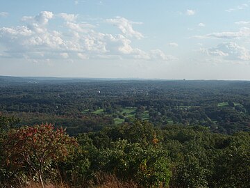 Overlooking Rockland County with NYC skyline in far background