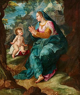 Virgin and Child in a Rocky Landscape