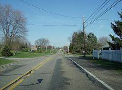 Along Butler Road in the western part of the township