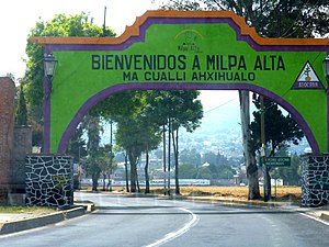 Entrada de Milpa Alta.