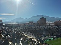 View to the southwest of the Flatirons in 2016