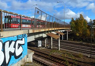 Götalandsviadukten över järnvägen