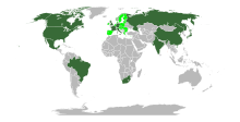 Map of G8 countries