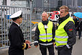 Securitas port security officers talking with a Harbourmaster in Norway