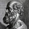Hippocrates, engraving by Peter Paul Rubens
