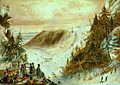 James Pattison Cockburn, The Ice Cone at Montmorency Falls. c. 1830