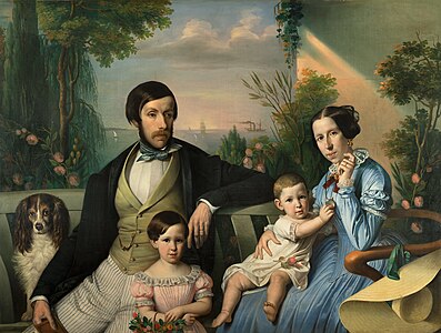 Pietro Stanislao Parisi with Family, at and by Giuseppe Tominz