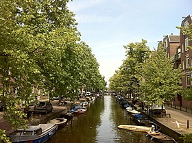 Vue du Lijnbaansgracht au niveau du Westerkade.