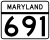 Maryland Route 691 marker