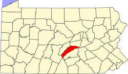 Map of Juniata County, Pennsylvania