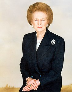 Former Prime Minister Margaret Thatcher, circa 1995
