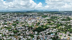 Aerial view of Curepipe.