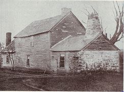 John Mowry, Jr. or Sayles House on Wesquadomeset (Sayles) Hill near Iron Mine Hill and Sayles Hill Roads in North Smithfield, demolished in the early 20th century