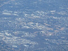 Aerial view of the NIST campus in Gaithersburg in 2019