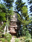 La Pierre d'Appel, site de hauteur fortifié.