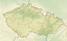 Location of the artificial lake in the Czech Republic