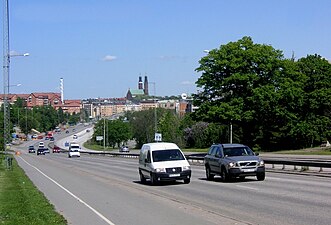 Södertäljevägen, vy mot Liljeholmsbron, 2007