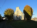 Soleil couchant sur la chapelle.