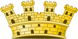 A depiction of a mural crown